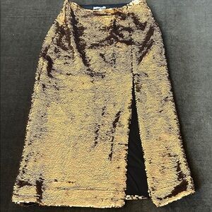 & Other Stories Gold Sequin Pencil Skirt NWT